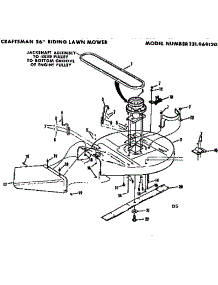Mower Deck parts for Craftsman Rear-Engine Riding Mower 131969120 from AppliancePartsPros.com