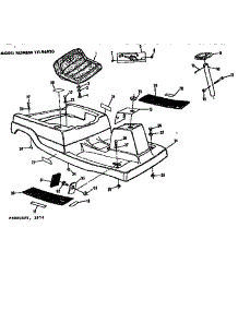 Main Body And Seat Assembly parts for Craftsman Rear-Engine Riding Mower 13196920 from AppliancePartsPros.com