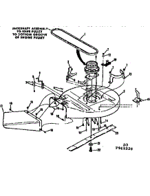 Mower Deck parts for Craftsman Rear-Engine Riding Mower 131969220 from AppliancePartsPros.com