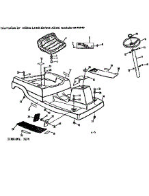 Main Body And Seat Assembly parts for Craftsman Rear-Engine Riding Mower 13196940 from AppliancePartsPros.com