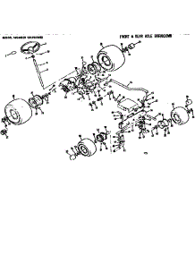 Front & Rear Axle Breakdown parts for Craftsman Rear-Engine Riding Mower 131969802 from AppliancePartsPros.com