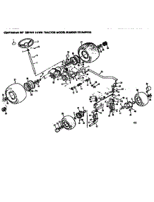 Front And Rear Axle Breakdown parts for Craftsman Rear-Engine Riding Mower 131969930 from AppliancePartsPros.com