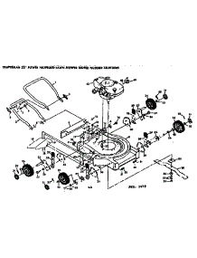 Mower Deck parts for Craftsman Walk-Behind Lawn Mower 131973233 from AppliancePartsPros.com