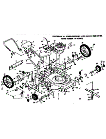 Mower Deck parts for Craftsman Walk-Behind Lawn Mower 131973612 from AppliancePartsPros.com