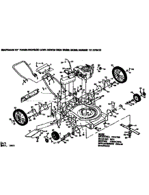 Mower Deck parts for Craftsman Walk-Behind Lawn Mower 131973613 from AppliancePartsPros.com