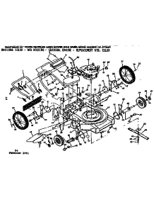 Mower Deck parts for Craftsman Walk-Behind Lawn Mower 131973661 from AppliancePartsPros.com