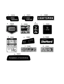 Decals parts for Mtd Riding Mower & Tractor 131QA1ZT099 from AppliancePartsPros.com