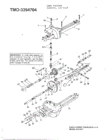 Single Speed Transaxle Left Hand Page 3 parts for Mtd Front-Engine Lawn Tractor 132-431F088 from AppliancePartsPros.com
