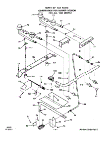 Burner parts for Roper Gas Range 1333*0A from AppliancePartsPros.com