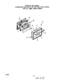 Door parts for Roper Gas Range 1335*0A from AppliancePartsPros.com