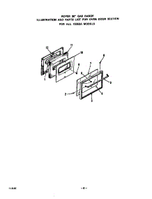 Oven Door parts for Roper Gas Range 1335*3A from AppliancePartsPros.com