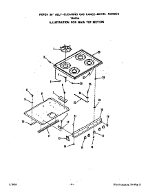 Main Top parts for Roper Gas Range 1346*0A from AppliancePartsPros.com