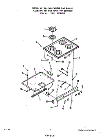 Main Top parts for Roper Gas Range 1347*0A from AppliancePartsPros.com