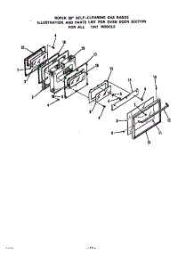 Oven Door parts for Roper Gas Range 1347*0A from AppliancePartsPros.com