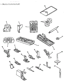 Attachment Set parts for Kenmore Sewing Machine 13510 from AppliancePartsPros.com