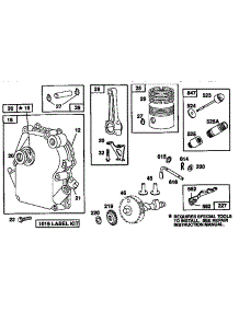 Crankcase Assembly parts for Briggs & Stratton Lawn & Garden Engine 135200 TO 135299 (0001 - 0007) from AppliancePartsPros.com