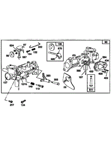 Carburetor Assembly parts for Briggs & Stratton Lawn & Garden Engine 135200 TO 135299 (0001 - 0007) from AppliancePartsPros.com