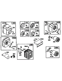 Muffler Assembly parts for Briggs & Stratton Lawn & Garden Engine 135200 TO 135299 (0001 - 0007) from AppliancePartsPros.com