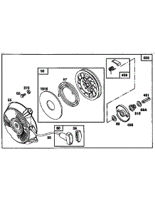 Rewind Starter parts for Briggs & Stratton Lawn & Garden Engine 135200 TO 135299 (0001 - 0007) from AppliancePartsPros.com