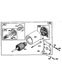 Starter Assembly parts for Briggs & Stratton Lawn & Garden Engine 135200 TO 135299 (0001 - 0007) from AppliancePartsPros.com