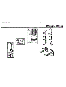 Piston Assembly parts for Briggs & Stratton Lawn & Garden Engine 135200-135299 (0079-0093) from AppliancePartsPros.com