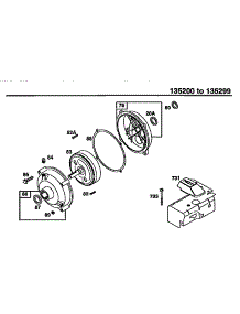 Gear Case Assembly parts for Briggs & Stratton Lawn & Garden Engine 135200-135299 (0129-0169) from AppliancePartsPros.com