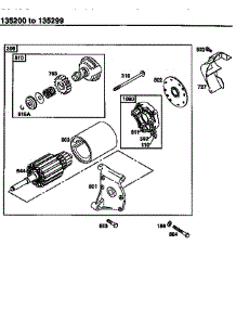 Motor Starter parts for Briggs & Stratton Lawn & Garden Engine 135200-135299 (0171-0200) from AppliancePartsPros.com