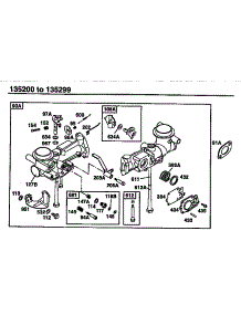 Carburetor Assembly parts for Briggs & Stratton Lawn & Garden Engine 135200-135299 (0300-0327) from AppliancePartsPros.com