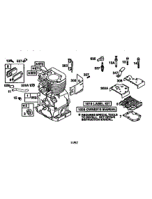 Cylinder Assembly parts for Briggs & Stratton Lawn & Garden Engine 135200-135299 (0670) from AppliancePartsPros.com
