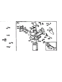 Carburetor parts for Briggs & Stratton Lawn & Garden Engine 135200-135299 (0671) from AppliancePartsPros.com