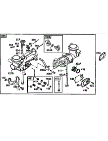 Carburetor Assembly parts for Briggs & Stratton Lawn & Garden Engine 135200-135299 (0671) from AppliancePartsPros.com