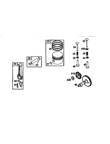 Piston Assembly parts for Briggs & Stratton Lawn & Garden Engine 135200-135299 (0814) from AppliancePartsPros.com