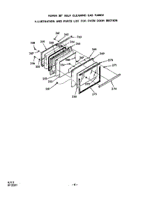 Oven Door parts for Roper Gas Range 1353*1A from AppliancePartsPros.com