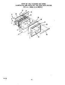 Oven Door parts for Roper Gas Range 1353*4A from AppliancePartsPros.com