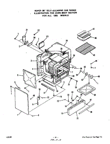 Oven Body parts for Roper Gas Range 1355*1A from AppliancePartsPros.com