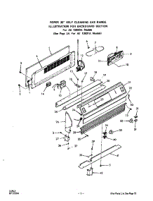 Backguard parts for Roper Gas Range 1393*2A from AppliancePartsPros.com