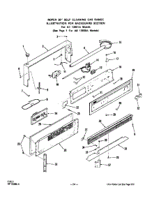 Backguard (For All 13931A Models) parts for Roper Gas Range 1393*2A from AppliancePartsPros.com