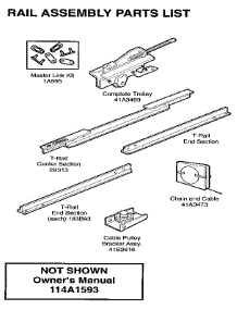 Rail Assembly parts for Craftsman Garage Door Opener 13953638SRT from AppliancePartsPros.com