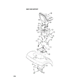 Seat And Support parts for Cub Cadet Front-Engine Lawn Tractor 13A-254G712 from AppliancePartsPros.com