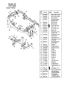 Upper Frame parts for Mtd Rear-Engine Riding Mower 13A-325-401 from AppliancePartsPros.com