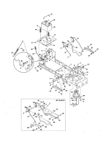 Frame & Pto Lift parts for Mtd Front-Engine Lawn Tractor 13A0785T055 from AppliancePartsPros.com