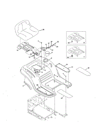 Seat & Fender parts for Mtd Front-Engine Lawn Tractor 13A0785T055 from AppliancePartsPros.com
