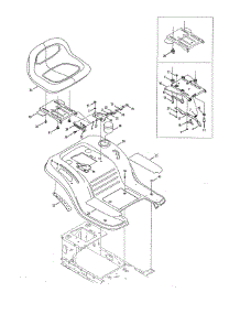 Seat parts for Mtd Front-Engine Lawn Tractor 13A1762F029 from AppliancePartsPros.com