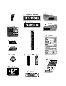 Decals parts for Mtd Front-Engine Lawn Tractor 13A277SS099 from AppliancePartsPros.com