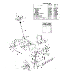 Steering parts for Mtd Front-Engine Lawn Tractor 13A6673G118 from AppliancePartsPros.com