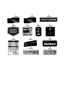Decals parts for Mtd Front-Engine Lawn Tractor 13A7A1ZW099 from AppliancePartsPros.com