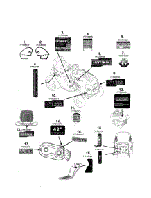 Decals parts for Mtd Riding Mower & Tractor 13A878XS099 from AppliancePartsPros.com