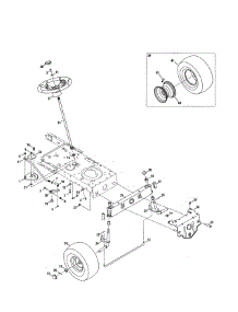 Steering / Wheel Assembly parts for Mtd Riding Mower & Tractor 13A878XT099 from AppliancePartsPros.com