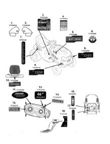 Decals parts for Mtd Riding Mower & Tractor 13A878XT299 from AppliancePartsPros.com