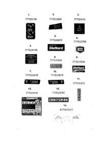 Decals parts for Mtd Front-Engine Lawn Tractor 13AAA1ZW099 from AppliancePartsPros.com